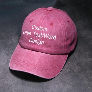 Gepersonaliseerde teksthoed, geborduurde hoed met aangepast logo, retro honkbalhoed, vintage stijl truckerhoed, cadeau voor vader moeder hem haar vriend