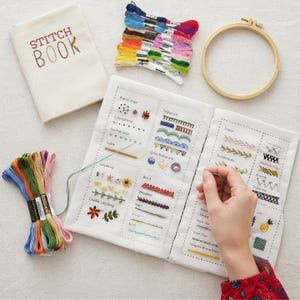 Kit de iniciación al bordado, bordado para principiantes, punto de cruz geométrico para principiantes, kit de punto de cruz floral fácil de usar
