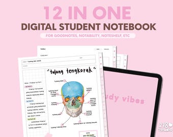 Minimalist Digital Planner Notebook: Hyperlinked Templates for GoodNotes, Notability (PDF & GoodNotes Files)