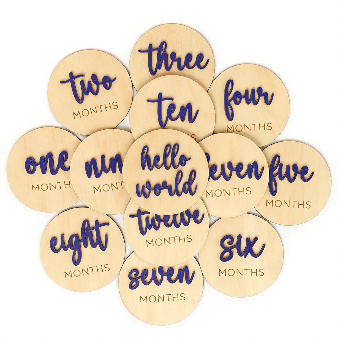 Personalized Baby Milestone Discs , Custom Monthly Photo Prop , Unique ...