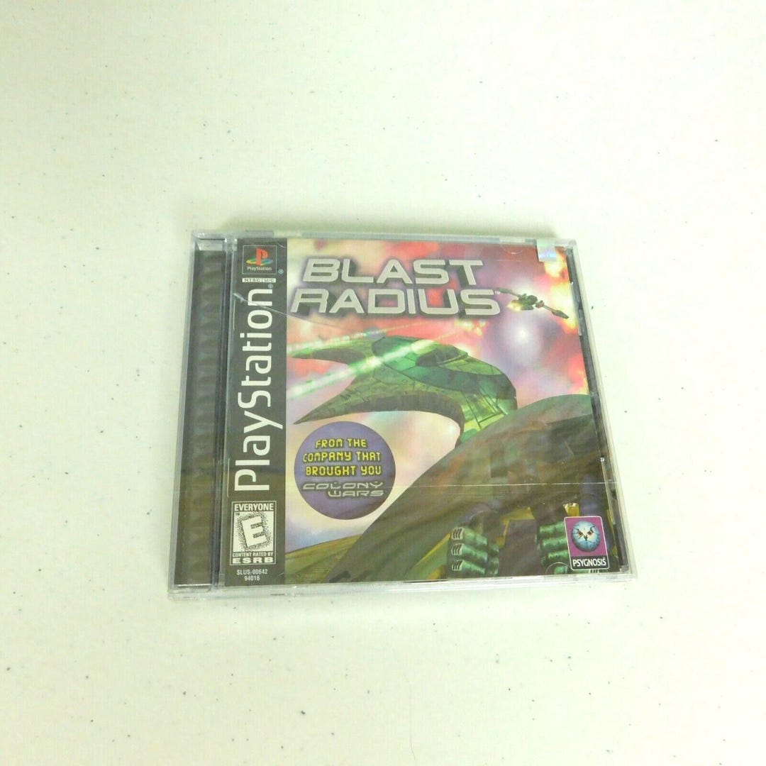 Jeu PS1 Blast Radius – Version PAL FR, Complet Avec Boîte Et Notice – Testé Et Fonctionnel