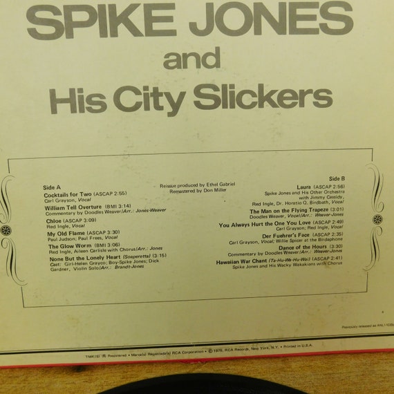 Spike Jones Best Of Vinyl Record Lp 1960 Comedy Music Humor Vintage