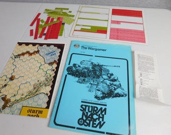 The Wargamer Magazine #19 Strurm Nach Osten 1982 Map with Punched Out Pieces