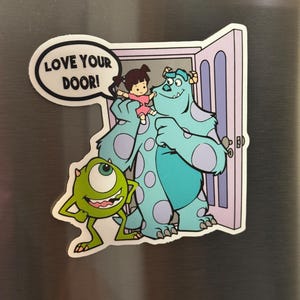 Mike Sully and Boo  Love Your Door Decoration with strong magnets