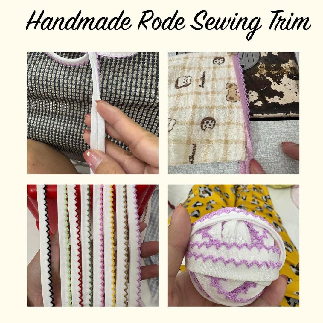 Handmade Rode Bias Trim – Zigzag Edge Bias Tape – Decorative Binding ...