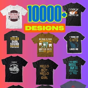 10,000+ T-Shirt Designs Bundle: Ready-to-Print Graphics (Digital Download)