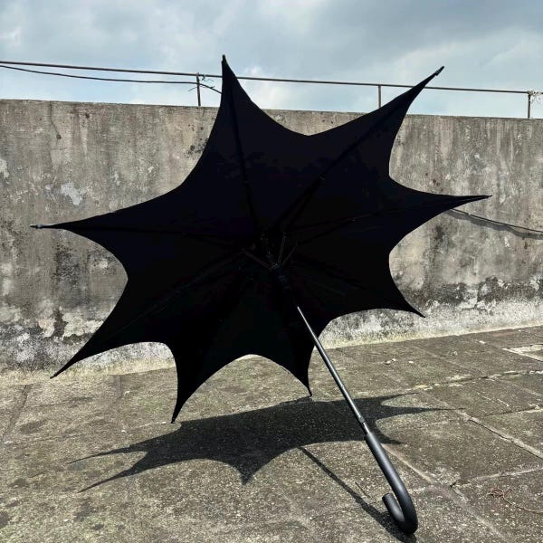 Creative Black Bat-Style Umbrella | Windproof | Alternative Fashion Accessory