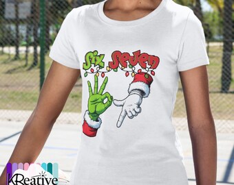 Six Seven Holiday Hands – Diseño digital inspirado en el Grinch y Santa Claus / PNG