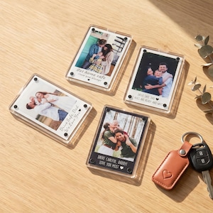 Handmade Drive Safe Sun Visor Photo Clip, Customizable Photo Car Visor Hanging Ornament, Unique Car Decor Gift Ideal for Father’s Day