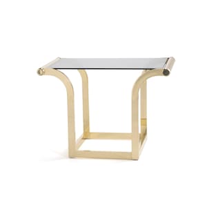 Chariot De Bar Vintage Bambou Doré MCM - Plateau Pliant, Miroir, Table D'appoint Régence