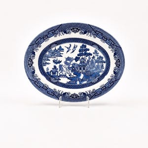 Bandeja ovalada Churchill Willow Blue – 25 x 21 cm – Fabricada en Inglaterra