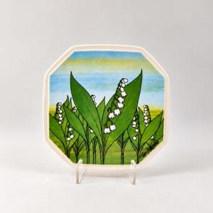 Arabia Kielo Wall Plate 15 cm, Toivo G. Utriainen, Fleur nationale finlandaise, vintage Arabia Ceramic, 1993