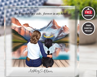 Custom Pet Memorial Plaque: Personalized Dog Cat Loss Keepsake