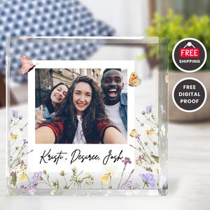 Personalized BFF PHOTO ACRYLIC Block-Best Friends Photo Keepsake-Christmas Gift for Brother,Friend,Friendship,Coworker,Sister,Cousin,sibling