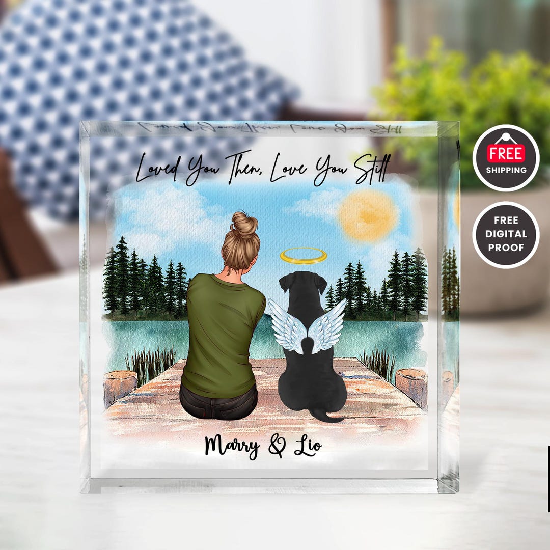 Personalized Pet Memorial Acrylic Plaque: Custom Dog & Cat Remembrance ...