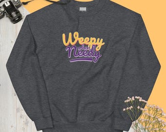 Sudadera con mensaje de ánimo: Llorando cuando se necesita, camiseta de honestidad emocional, suéter para mejores amigas