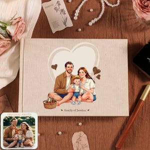 Family Photo Album Scrapbook,Personalized Memory Book to Celebrate Love,Special Moments with Mom, Dad and Kids,family memorial album.