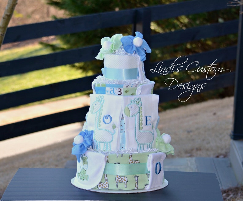 diaper cake for twin boys