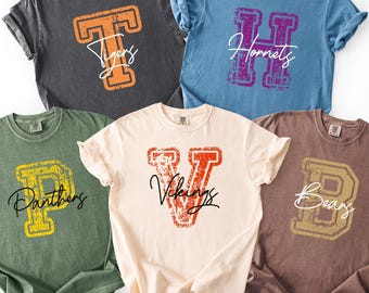 Comfort Colors® Custom Mascot Shirt, School Spirit Outfit, Sports Mom Gift