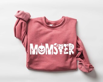 Funny Mom Halloween Sweatshirt: Momster Shirt, Women Halloween Gift, Spooky Mama