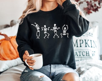 Funny Dancing Skeleton Halloween Sweatshirt