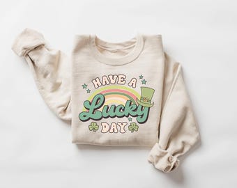Retro St Patricks Sweatshirt, Lucky Day Sweater, Womens Shenanigans T-Shirt
