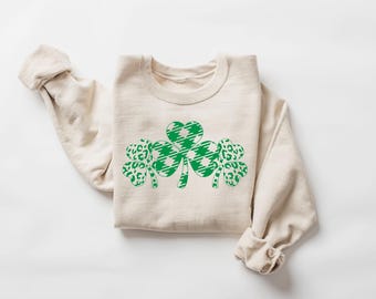 Leopard Shamrock St Patricks Day Sweatshirt