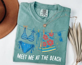 Comfort Colors® Meet Me At The Beach Shirt, Summer Beach Tee, Beach Lover Gift,