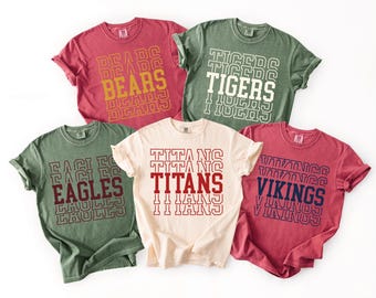 Comfort Colors® Custom School Spirit Shirt, Mascot Team Name Outfit, Game Day Tee