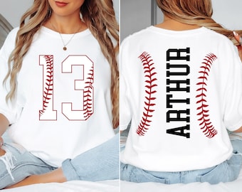Comfort Colors® Personalized Baseball Shirt, Custom Name & Number Outfit