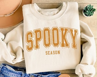 Halloween Spooky Season Sweatshirt: Retro Spooky Shirt, Womens Halloween Gift