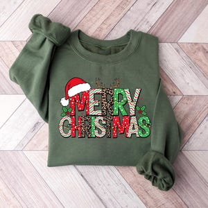 Merry Christmas Sweatshirt: Retro Holiday Gift, Xmas Shirt
