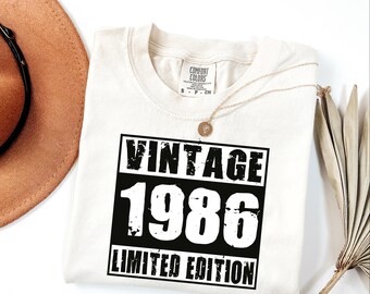 Comfort Colors® Custom Birthday Shirt, Vintage 1986 Tee Limited Edition 1986 Outfit