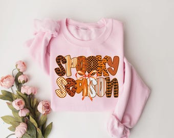 Halloween Spooky Season Sweatshirt: Cute Spooky Shirt, Fall Vibes, Cozy Season Tee
