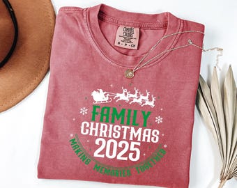 Comfort Colors® Family Matching Christmas Shirt 2025: Holiday Party T-Shirt
