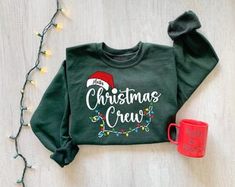 Custom Christmas Crew Sweatshirt 2025: Family Name Holiday Shirt