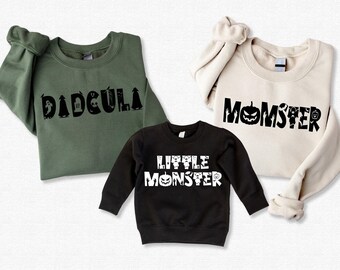 Cute Family Halloween Sweatshirts: Matching Halloween Couple Shirts, Momster Tee