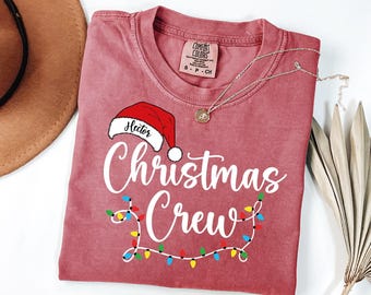 Comfort Colors® Cute Christmas Crew Shirt: Matching Family Holiday T-Shirt 2025