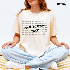 Personalized Book Lover Shirt, Custom Text Reader Gift For Her, Bookish Tee, Book Quote Bookworm Reading Your Own Words Top
