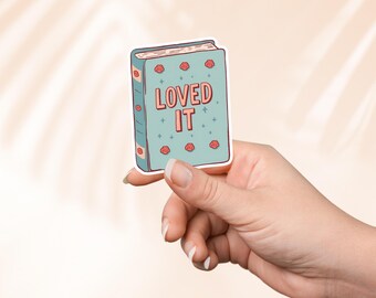 Loved It Book Sticker, Cute Daisy Bookish Vinyl Sticker, Reading Journal Stickers, Book Lover Gift, Kindle E-Reader Sticker, Booktok Merch
