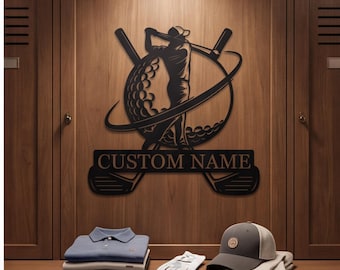 Golf Room Decor, Sports Metal Sign,Personalized Golf Metal Sign, Custom Golfer Wall Art,  Unique Gift for Golfers, Custom Name Wall Decor