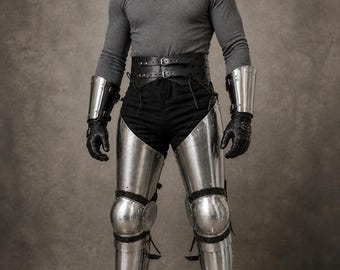 Medieval Steel Leg Armor Set Cuisses Greaves Sabatons | Knight Armor Costume | LARP Reenactment Armor | Full Leg Harness Cosplay