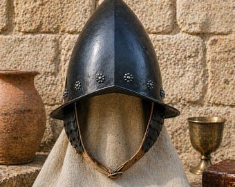 Norman Nasal Helmet Medieval Steel Helmet | Viking Crusader Warrior Helmet | Wearable Knight Armor for LARP Cosplay Reenactment