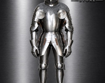 Medieval Steel Knight Armor Suit | Gothic Full Plate Armor Replica | Halloween Wearable Armor Costume | Handmade Knight Armor Set