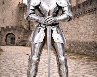 Medieval Knight Full Suit of Armor Wearable Steel Armor | Handmade Gothic Plate Armor Set | LARP Cosplay Costume | Medieval Display Armor