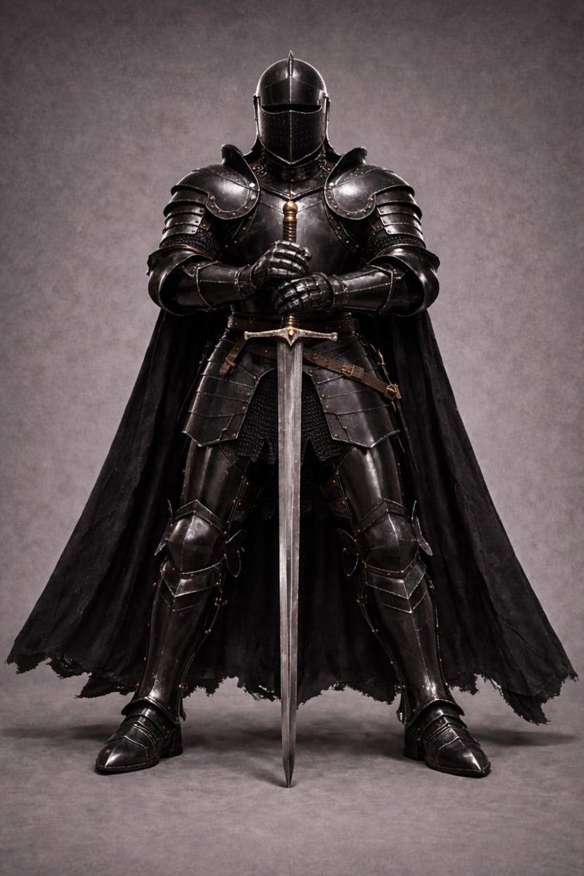 Black Knight Armor Full Plate Wearable Gothic Medieval Armor Suit Dark ...