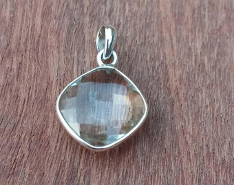 Handmade Crystal Quartz 925 Sterling Silver Minimalist Pendant