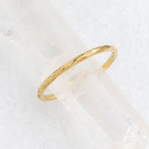 READY TO SHIP, Gold Stacking Ring, Thin Gold Ring, Gold Stackable Ring, Hammered Gold ring, Solid Gold Ring, Stack Ring, Gold Stack Rings
