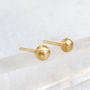 READY TO SHIP, Ball Stud Earrings, 14k Gold Studs, Solid Gold Stud Earrings, Everyday Earrings, Solid Gold Studs, Round Stud earrings