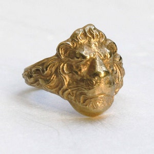 Lion Gold Ring, Lion Ring, Zodiac Ring, Gold Lion Ring, Pinky Ring, Lion Ring Men, Mens Gold Ring, Solid Gold Ring, Massiver Goldring image 2